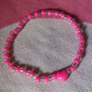 pink heart kandi choker